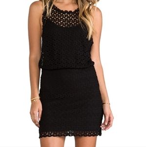 Free People Revolve Surplice lace mini dress